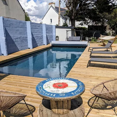 Prázdninový dům Ty Glaz- Piscine Prive Chauffe Securise -plage 700m Guilvinec
